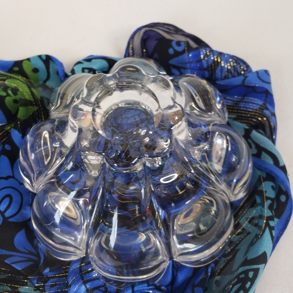 MIKASA AUSTRIA CLEAR  SCALLOPED FLORAL CRYSTAL VOTIVE CANDLE HOLDER SET GLASS - Picture 6 of 15